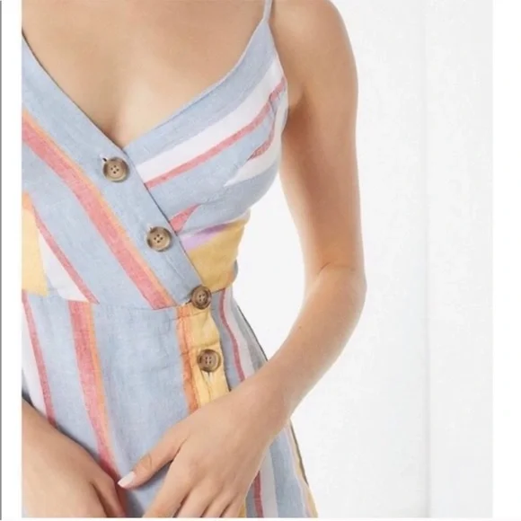 Urban Outfitters | Dresses | Urban Outfitters Linen Wrap Button Dress Small  | Poshmark